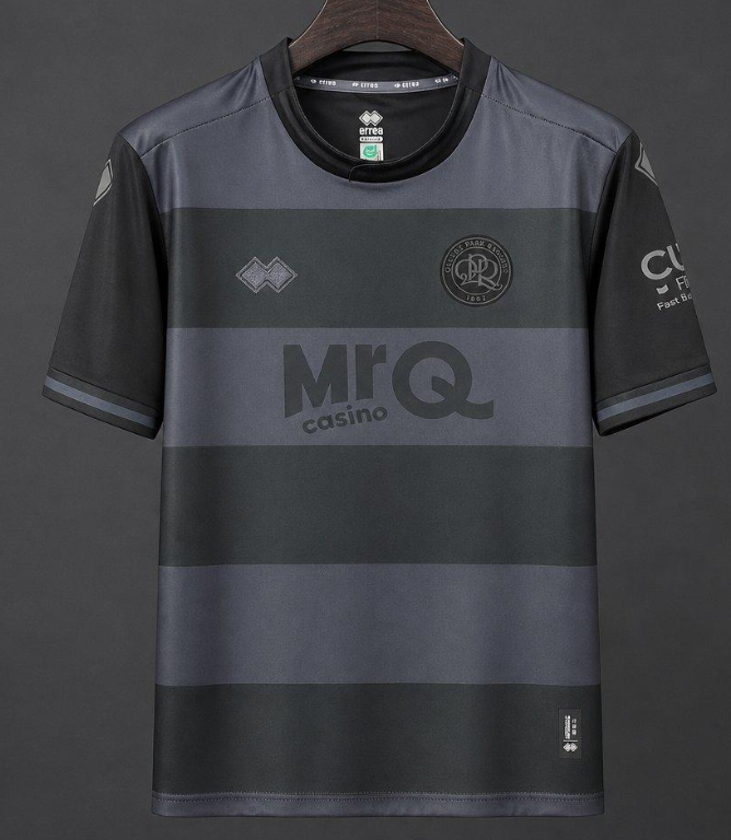 26/27 Queens Park Rangers Black & Dark Grey Stripes Third Jersey