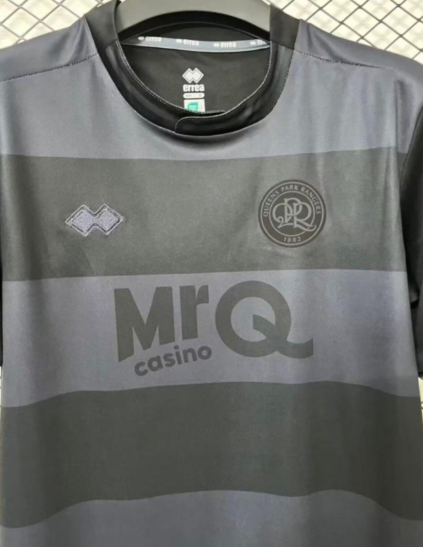 26/27 Queens Park Rangers Black & Dark Grey Stripes Third Jersey - Image 4