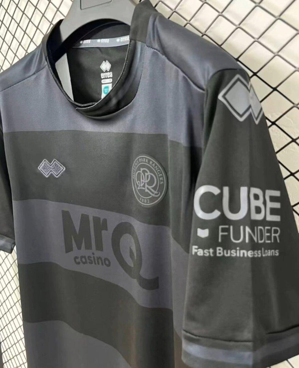 26/27 Queens Park Rangers Black & Dark Grey Stripes Third Jersey - Image 5