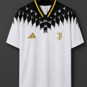 26/27 Juventus White with Black Geometric Pattern 1994 Vintage Remake Jersey