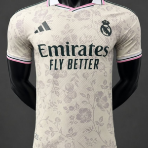 Player Version 26/27 Real Madrid Cream with Floral Pattern Special Edition Jersey