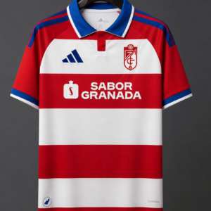 26/27 Granada CF Red & White Hoops Home Jersey