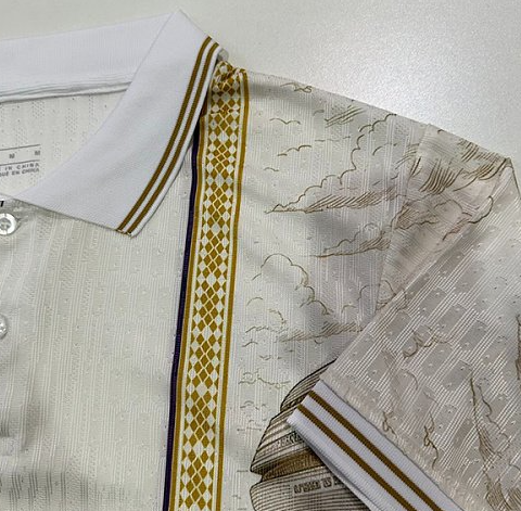 26/27 Real Madrid City Edition Cream with Gold and Polo Collar Jersey - Image 4