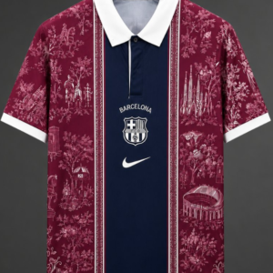 26/27 Barcelona Special Edition Burgundy Polo Collar Jersey