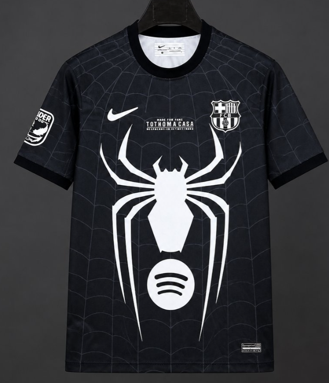 26/27 Barcelona x Spider Black Jersey