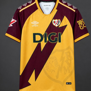 26/27 Rayo Vallecano Third Yellow Maroon Jersey
