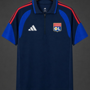 26/27 Olympique Lyonnais Half-Zip Navy Blue Training Jersey