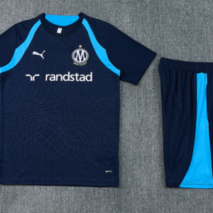2627 Marseille Short-Sleeved Training Set - Navy Blue