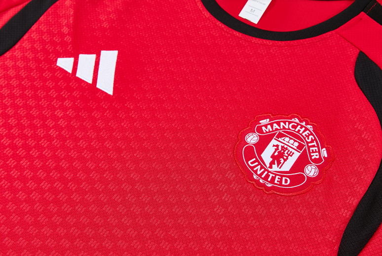 2627 Manchester United short-sleeved training set - Red - Image 4