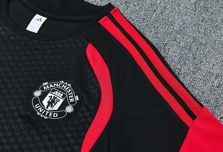 2627 Manchester United short-sleeved training set - Black - Image 5