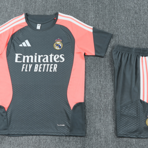 2627 Real Madrid short-sleeved training set - Dark Gray