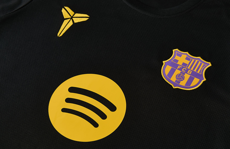 2627 Barcelona Short-Sleeved Training Set - Black - Image 4