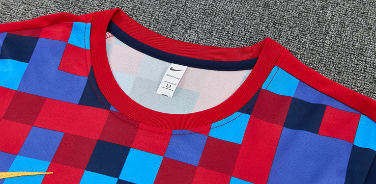 2627 Barcelona Short-Sleeved Training Set - Red and Blue - Image 8