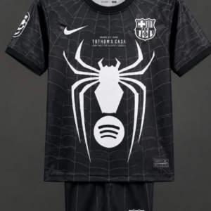26/27 Kids Barcelona x Spider Man Venom Black Jersey